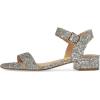 imageFSJ Women Casual Open Toe Block Low Heel Ankle Strap Sandals Comfort Summer Shoes Size 415 USGlitter