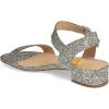 imageFSJ Women Casual Open Toe Block Low Heel Ankle Strap Sandals Comfort Summer Shoes Size 415 USGlitter