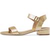 imageFSJ Women Casual Open Toe Block Low Heel Ankle Strap Sandals Comfort Summer Shoes Size 415 USGloden