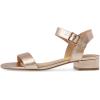 imageFSJ Women Casual Open Toe Block Low Heel Ankle Strap Sandals Comfort Summer Shoes Size 415 USGold