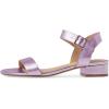 imageFSJ Women Casual Open Toe Block Low Heel Ankle Strap Sandals Comfort Summer Shoes Size 415 USLavender