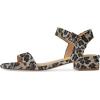 imageFSJ Women Casual Open Toe Block Low Heel Ankle Strap Sandals Comfort Summer Shoes Size 415 USLeopard