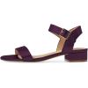 imageFSJ Women Casual Open Toe Block Low Heel Ankle Strap Sandals Comfort Summer Shoes Size 415 USPurple2