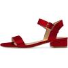imageFSJ Women Casual Open Toe Block Low Heel Ankle Strap Sandals Comfort Summer Shoes Size 415 USRed