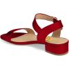 imageFSJ Women Casual Open Toe Block Low Heel Ankle Strap Sandals Comfort Summer Shoes Size 415 USRed