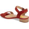 imageFSJ Women Casual Open Toe Block Low Heel Ankle Strap Sandals Comfort Summer Shoes Size 415 USRedsuede