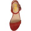 imageFSJ Women Casual Open Toe Block Low Heel Ankle Strap Sandals Comfort Summer Shoes Size 415 USRedsuede