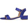 imageFSJ Women Casual Open Toe Block Low Heel Ankle Strap Sandals Comfort Summer Shoes Size 415 USRoyal Blue