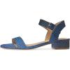 imageFSJ Women Casual Open Toe Block Low Heel Ankle Strap Sandals Comfort Summer Shoes Size 415 USScale