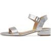 imageFSJ Women Casual Open Toe Block Low Heel Ankle Strap Sandals Comfort Summer Shoes Size 415 USSilver