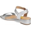 imageFSJ Women Casual Open Toe Block Low Heel Ankle Strap Sandals Comfort Summer Shoes Size 415 USSilver