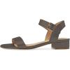 imageFSJ Women Casual Open Toe Block Low Heel Ankle Strap Sandals Comfort Summer Shoes Size 415 USSlategray