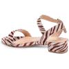 imageFSJ Women Casual Open Toe Block Low Heel Ankle Strap Sandals Comfort Summer Shoes Size 415 USStripes