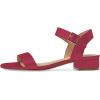 imageFSJ Women Casual Open Toe Block Low Heel Ankle Strap Sandals Comfort Summer Shoes Size 415 USWinered