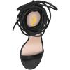 imageFSJ Women Crystal Beads High Heel Sandals Lace Up Open Toe Fashion Sexy Strappy Wedding Party Prom Dress Shoes Size 415 USBlack
