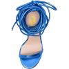imageFSJ Women Crystal Beads High Heel Sandals Lace Up Open Toe Fashion Sexy Strappy Wedding Party Prom Dress Shoes Size 415 USBlue