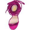 imageFSJ Women Crystal Beads High Heel Sandals Lace Up Open Toe Fashion Sexy Strappy Wedding Party Prom Dress Shoes Size 415 USMagenta