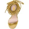 imageFSJ Women Crystal Beads High Heel Sandals Lace Up Open Toe Fashion Sexy Strappy Wedding Party Prom Dress Shoes Size 415 USYellow