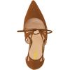imageFSJ Women Fashion Pointed Toe Stiletto High Heel Strappy Cutout Dress Sandals Lace up Bowknots Suede Party Pumps Shoes Size 415 USBrown