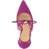 imageFSJ Women Fashion Pointed Toe Stiletto High Heel Strappy Cutout Dress Sandals Lace up Bowknots Suede Party Pumps Shoes Size 415 USFuchsia