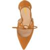 imageFSJ Women Fashion Pointed Toe Stiletto High Heel Strappy Cutout Dress Sandals Lace up Bowknots Suede Party Pumps Shoes Size 415 USGoldenrod