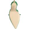 imageFSJ Women Fashion Pointed Toe Stiletto High Heel Strappy Cutout Dress Sandals Lace up Bowknots Suede Party Pumps Shoes Size 415 USGreen