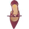 imageFSJ Women Fashion Pointed Toe Stiletto High Heel Strappy Cutout Dress Sandals Lace up Bowknots Suede Party Pumps Shoes Size 415 USMediumvioletred