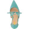 imageFSJ Women Fashion Pointed Toe Stiletto High Heel Strappy Cutout Dress Sandals Lace up Bowknots Suede Party Pumps Shoes Size 415 USTurquoise