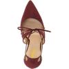 imageFSJ Women Fashion Pointed Toe Stiletto High Heel Strappy Cutout Dress Sandals Lace up Bowknots Suede Party Pumps Shoes Size 415 USWine