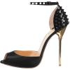 imageFSJ Women Spikes Rivets Peep Toe Sandals Stiletto High Heels Ankle Strap Studded DOrsay Pumps ShoesBlackstudded