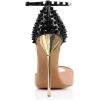 imageFSJ Women Spikes Rivets Peep Toe Sandals Stiletto High Heels Ankle Strap Studded DOrsay Pumps ShoesNudeblack