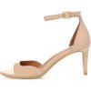imageFSJ Women Summer Buckled Ankle Strap Sandals Open Toe Mid Stiletto Heels Casual Daily Shoes Size 415 USBeige