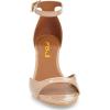imageFSJ Women Summer Buckled Ankle Strap Sandals Open Toe Mid Stiletto Heels Casual Daily Shoes Size 415 USBeige