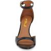 imageFSJ Women Summer Buckled Ankle Strap Sandals Open Toe Mid Stiletto Heels Casual Daily Shoes Size 415 USBlack