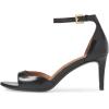 imageFSJ Women Summer Buckled Ankle Strap Sandals Open Toe Mid Stiletto Heels Casual Daily Shoes Size 415 USBlack