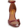 imageFSJ Women Summer Buckled Ankle Strap Sandals Open Toe Mid Stiletto Heels Casual Daily Shoes Size 415 USDeep Red
