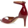 imageFSJ Women Summer Buckled Ankle Strap Sandals Open Toe Mid Stiletto Heels Casual Daily Shoes Size 415 USDeep Red