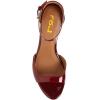 imageFSJ Women Summer Buckled Ankle Strap Sandals Open Toe Mid Stiletto Heels Casual Daily Shoes Size 415 USDeep Red