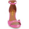 imageFSJ Women Summer Buckled Ankle Strap Sandals Open Toe Mid Stiletto Heels Casual Daily Shoes Size 415 USFuchsia