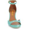 imageFSJ Women Summer Buckled Ankle Strap Sandals Open Toe Mid Stiletto Heels Casual Daily Shoes Size 415 USTurquoise
