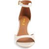 imageFSJ Women Summer Buckled Ankle Strap Sandals Open Toe Mid Stiletto Heels Casual Daily Shoes Size 415 USWhite
