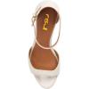 imageFSJ Women Summer Buckled Ankle Strap Sandals Open Toe Mid Stiletto Heels Casual Daily Shoes Size 415 USWhite