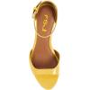 imageFSJ Women Summer Buckled Ankle Strap Sandals Open Toe Mid Stiletto Heels Casual Daily Shoes Size 415 USYellow