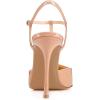 imageFSJ Women T Strap Sandals High Heels Pumps Closed Toe Stilettos Buckle Party Shoes Size 415 USNude
