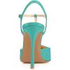 imageFSJ Women T Strap Sandals High Heels Pumps Closed Toe Stilettos Buckle Party Shoes Size 415 USTurquoise