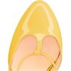 imageFSJ Women T Strap Sandals High Heels Pumps Closed Toe Stilettos Buckle Party Shoes Size 415 USYellow
