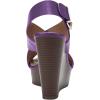 imageFSJ Women Wedge Platform Sandal Cross Strap Open Peep Toe Ankle Buckle Summer Casual Holiday Dress Shoes Size 416 USPurple