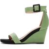 imageFSJ Womens Wedge Sandals Low Platform Ankle Strap Open Toe Sandal Summer Casual Dress Classic Wedge Heeled Sandals Party Shoes Size 415 USGreen Black