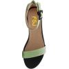 imageFSJ Womens Wedge Sandals Low Platform Ankle Strap Open Toe Sandal Summer Casual Dress Classic Wedge Heeled Sandals Party Shoes Size 415 USGreen Black