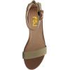 imageFSJ Womens Wedge Sandals Low Platform Ankle Strap Open Toe Sandal Summer Casual Dress Classic Wedge Heeled Sandals Party Shoes Size 415 USKhaki